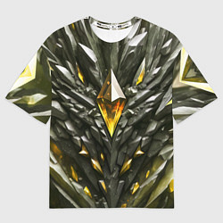 Футболка оверсайз женская Камень и золотой кристалл, цвет: 3D-принт