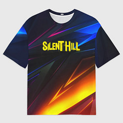 Футболка оверсайз женская Silent hill stripes neon, цвет: 3D-принт