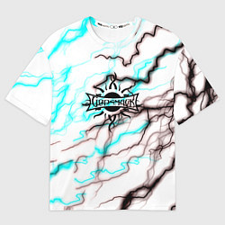 Футболка оверсайз женская Godsmack storm текстура, цвет: 3D-принт