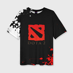 Футболка оверсайз женская Dota 2 краски текстура, цвет: 3D-принт