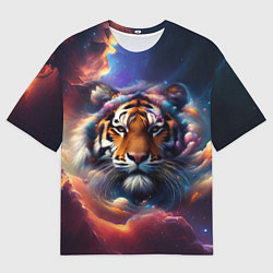 Футболка оверсайз женская Космический лев, цвет: 3D-принт