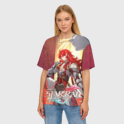 Футболка оверсайз женская Аргенти из Хонкая, цвет: 3D-принт — фото 2