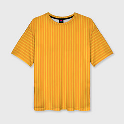 Женская футболка оверсайз Жёлтый полосатый
