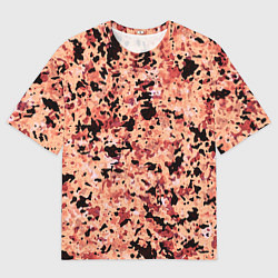 Футболка оверсайз женская Абстракция персиковый пятнистый, цвет: 3D-принт