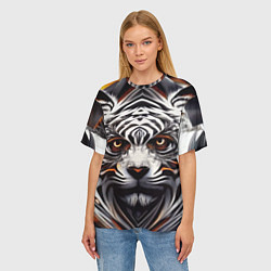Футболка оверсайз женская Абстракция: тигр, цвет: 3D-принт — фото 2