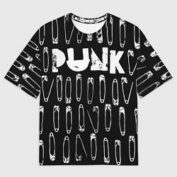 Женская футболка оверсайз Punk pins