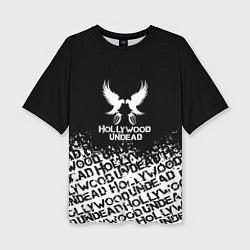 Футболка оверсайз женская Hollywood Undead rock, цвет: 3D-принт