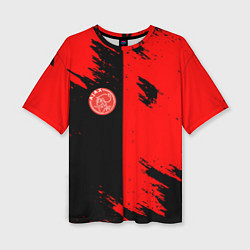 Женская футболка оверсайз Ajax sport color red