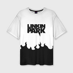 Футболка оверсайз женская Linkin park rock fire, цвет: 3D-принт