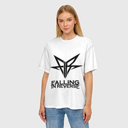 Футболка оверсайз женская Falling in Reverse band logo, цвет: 3D-принт — фото 2