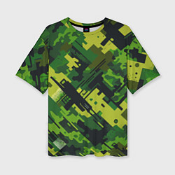 Женская футболка оверсайз Camouflage - pattern ai art