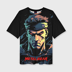 Женская футболка оверсайз Веном Снейк Metal gear game