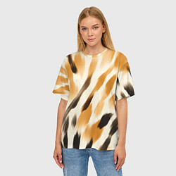 Футболка оверсайз женская Акварельные полосы, цвет: 3D-принт — фото 2