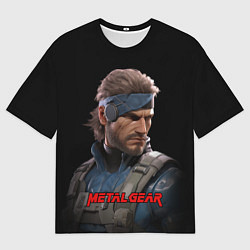 Женская футболка оверсайз Веном Снейк из игры Metal gear