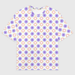 Футболка оверсайз женская Красивый узор цветочки, цвет: 3D-принт