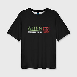 Футболка оверсайз женская Alien Shooter, цвет: 3D-принт