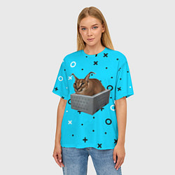 Футболка оверсайз женская Шлепа в коробке, цвет: 3D-принт — фото 2