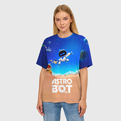 Футболка оверсайз женская Astro bot персонажи, цвет: 3D-принт — фото 2