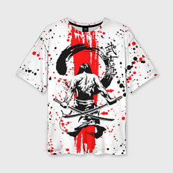 Футболка оверсайз женская Самурай с двумя катанами, цвет: 3D-принт