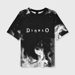 Женская футболка оверсайз Diablo fire black