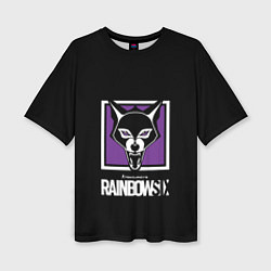 Футболка оверсайз женская Rainbow six logo ubisoft, цвет: 3D-принт