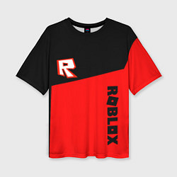 Женская футболка оверсайз Roblox geometry red