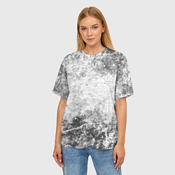 Футболка оверсайз женская Абстракция - серый ветер, цвет: 3D-принт — фото 2