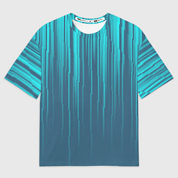 Футболка оверсайз женская Абстракция вертикальные линии, цвет: 3D-принт