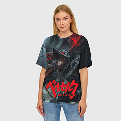 Футболка оверсайз женская Berserk - Gats and wolf, цвет: 3D-принт — фото 2