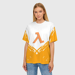 Футболка оверсайз женская Half life текстура, цвет: 3D-принт — фото 2