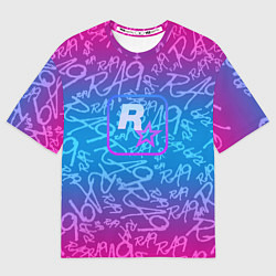 Футболка оверсайз женская Rock star neon, цвет: 3D-принт