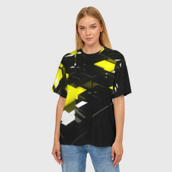 Футболка оверсайз женская Абстракция обман зрения, цвет: 3D-принт — фото 2