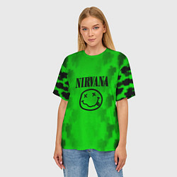 Футболка оверсайз женская Nirvana x Billie, цвет: 3D-принт — фото 2