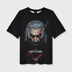 Футболка оверсайз женская Ведьмак с повреждениями, цвет: 3D-принт
