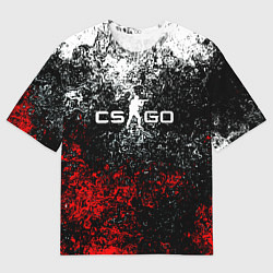 Футболка оверсайз женская CSGO брызги красок, цвет: 3D-принт