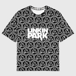 Женская футболка оверсайз Linkin park pattern