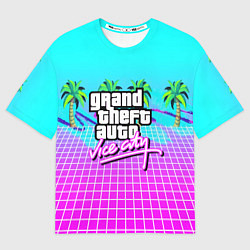 Футболка оверсайз женская Vice city tropic collection, цвет: 3D-принт