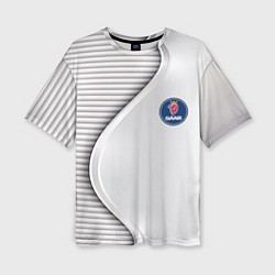 Женская футболка оверсайз Saab metal texture