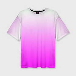 Футболка оверсайз женская Gradient color pink, цвет: 3D-принт