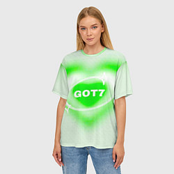 Футболка оверсайз женская Got7 сердце, цвет: 3D-принт — фото 2