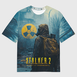 Футболка оверсайз женская Stalker 2 зараженная зона, цвет: 3D-принт