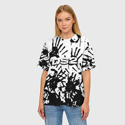 Футболка оверсайз женская Death stranding 2, цвет: 3D-принт — фото 2