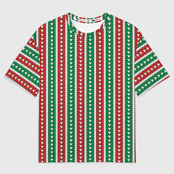 Женская футболка оверсайз Knitted pattern