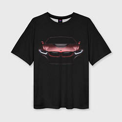 Футболка оверсайз женская BMW i8 in the dark, цвет: 3D-принт