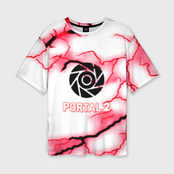 Футболка оверсайз женская Portal storm, цвет: 3D-принт