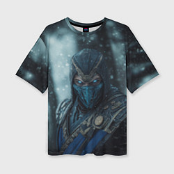 Футболка оверсайз женская Subzero mortal kombat, цвет: 3D-принт