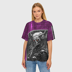 Футболка оверсайз женская Кибернетическая демоница, цвет: 3D-принт — фото 2
