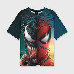 Женская футболка оверсайз Spider - Venom
