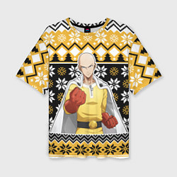 Футболка оверсайз женская One-Punch Man sweater, цвет: 3D-принт