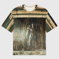 Футболка оверсайз женская Fallout - armour garage, цвет: 3D-принт